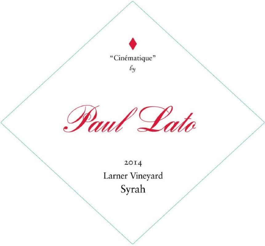Paul Lato Cinematique Larner Vineyard Syrah 2014 Front Label