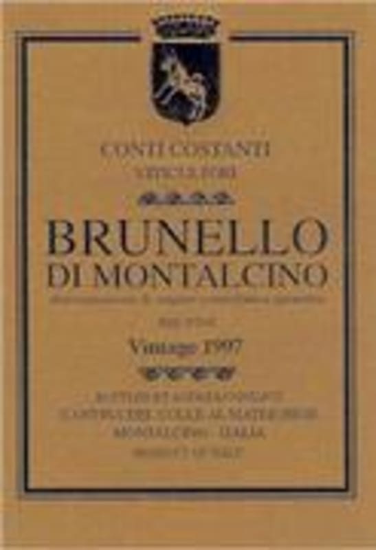 Conti Costanti Brunello di Montalcino 1997 Front Label