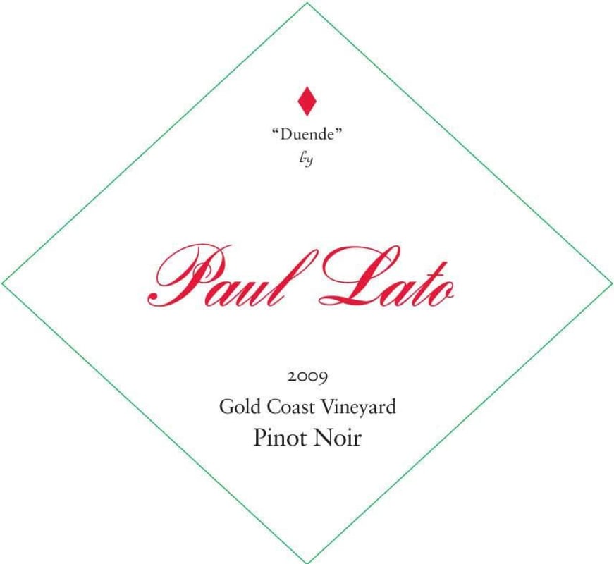 Paul Lato Duende Gold Vineyard Pinot Noir 2009 Front Label