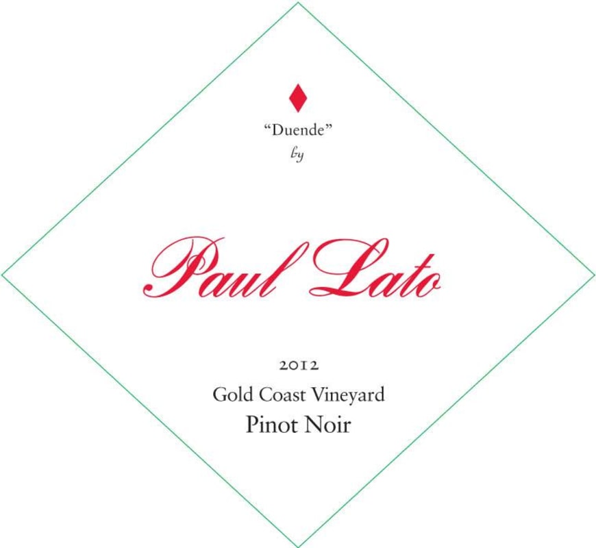 Paul Lato Duende Gold Vineyard Pinot Noir 2012 Front Label
