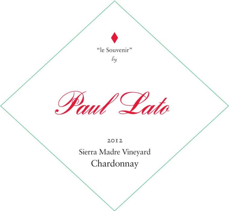 Paul Lato Le Souvenir Sierra Madre Chardonnay 2012 Front Label