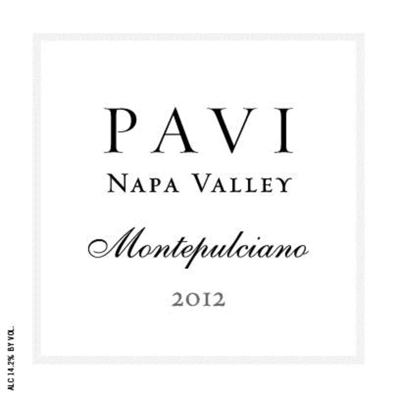 Pavi Wines Montepulciano 2012 Front Label