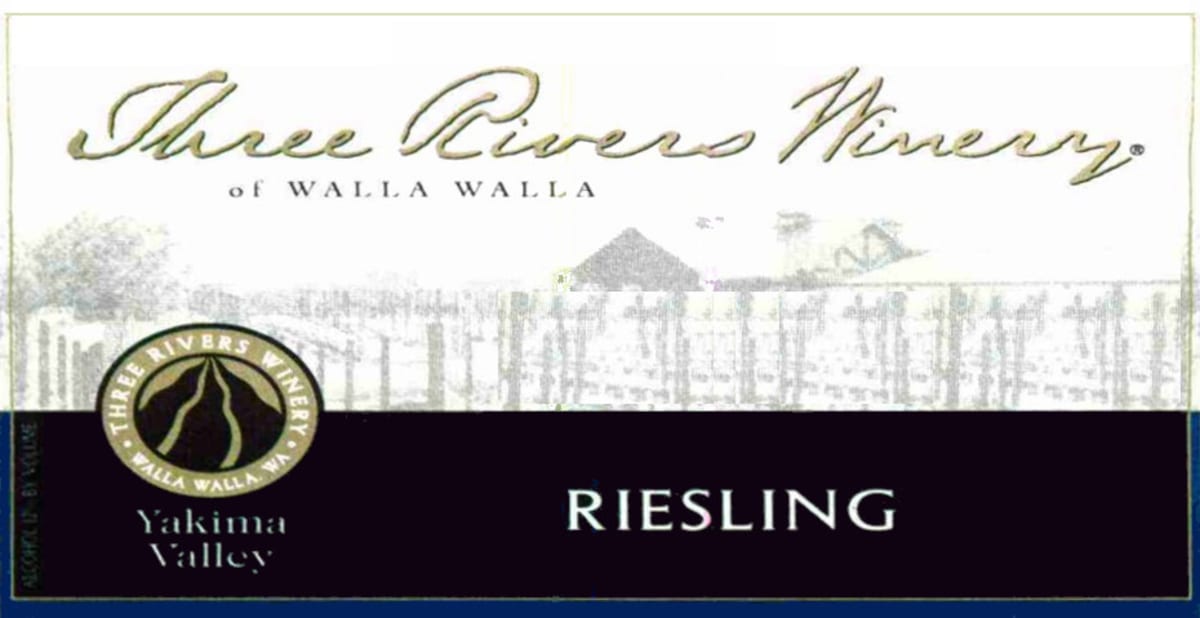 Three Rivers Riesling 2016 Front Label