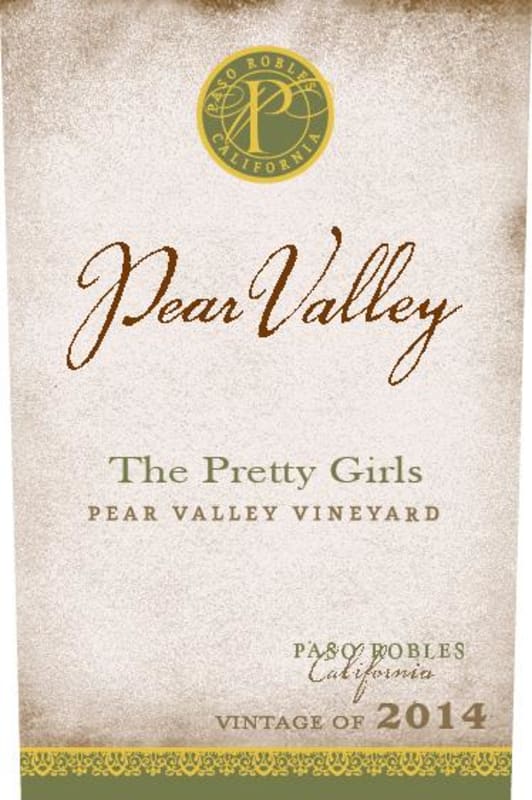 Pear Valley Pretty Girls 2014 Front Label