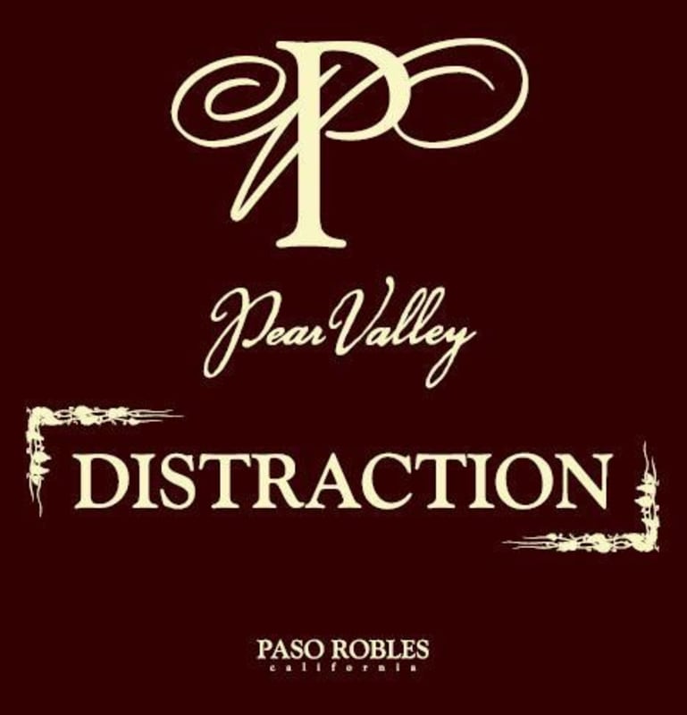 Pear Valley Distraction 2009 Front Label