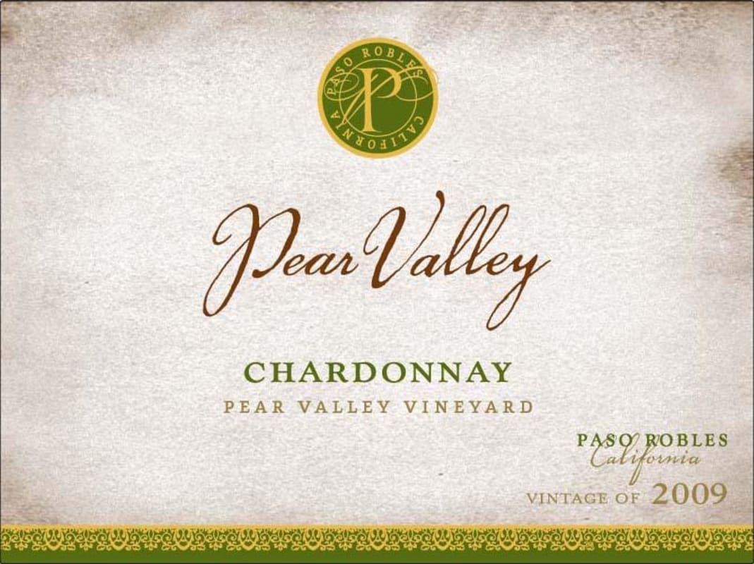 Pear Valley Chardonnay 2009 Front Label