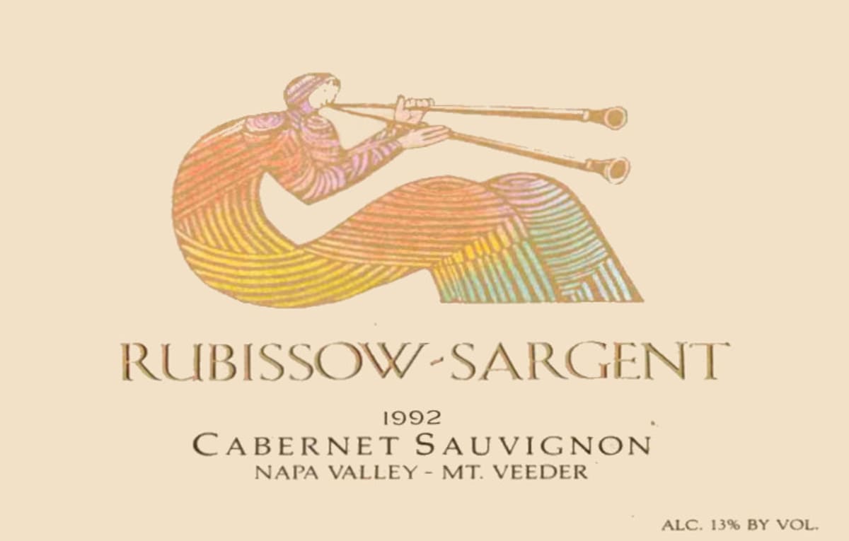 Rubissow Cabernet Sauvignon 1992 Front Label