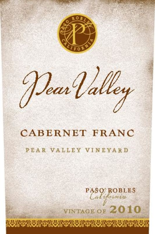 Pear Valley Cabernet Franc 2010 Front Label