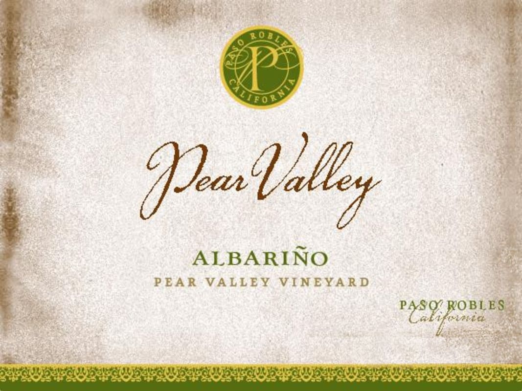 Pear Valley Albarino 2013 Front Label