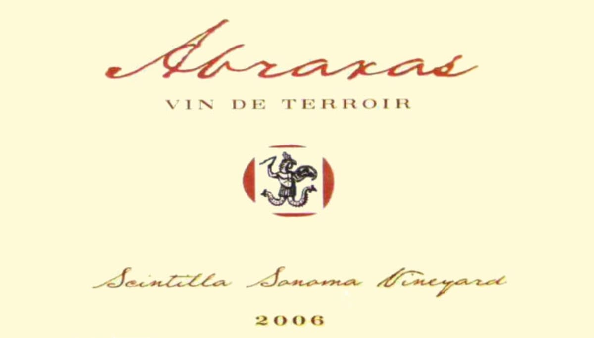 Robert Sinskey Scintilla Sonoma Vineyard Abraxas 2006 Front Label