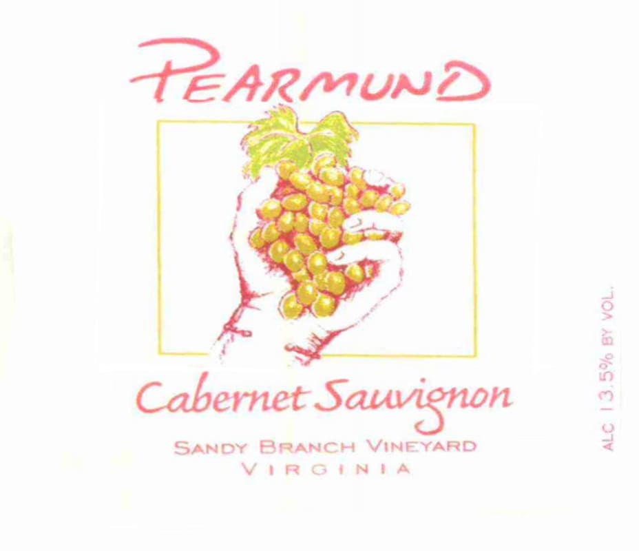Pearmund Cellars Sandy Branch Vineyard Cabernet Sauvignon 2012 Front Label