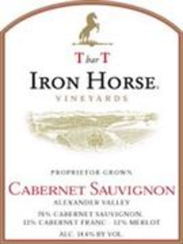Iron Horse T bar T Cabernet Sauvignon 1999 Front Label