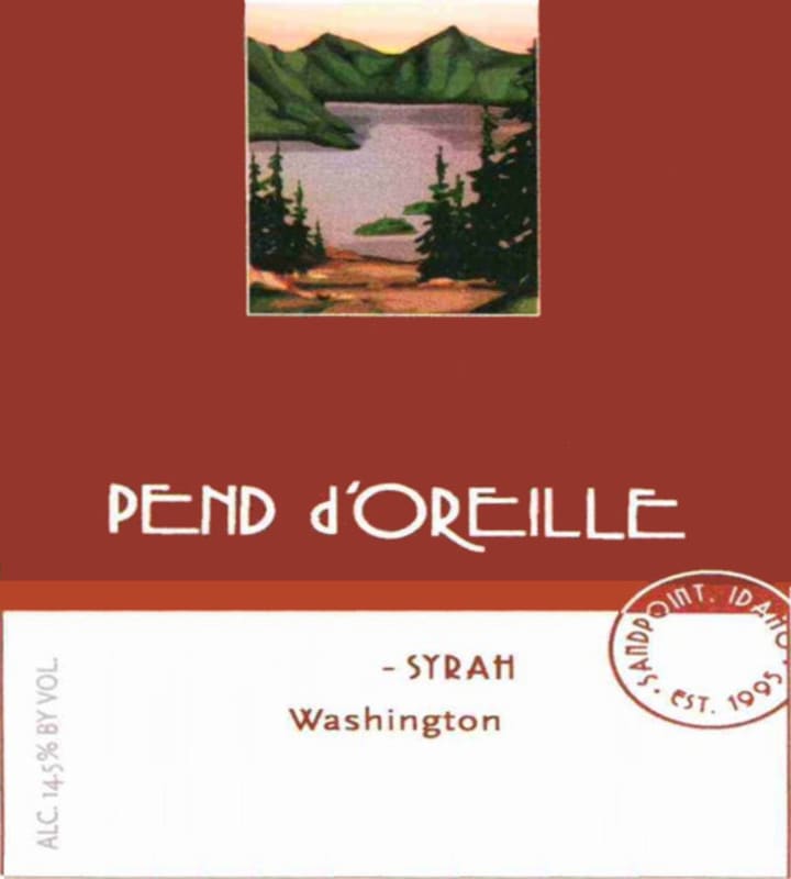 Pend d'Oreille Winery Syrah 2007 Front Label