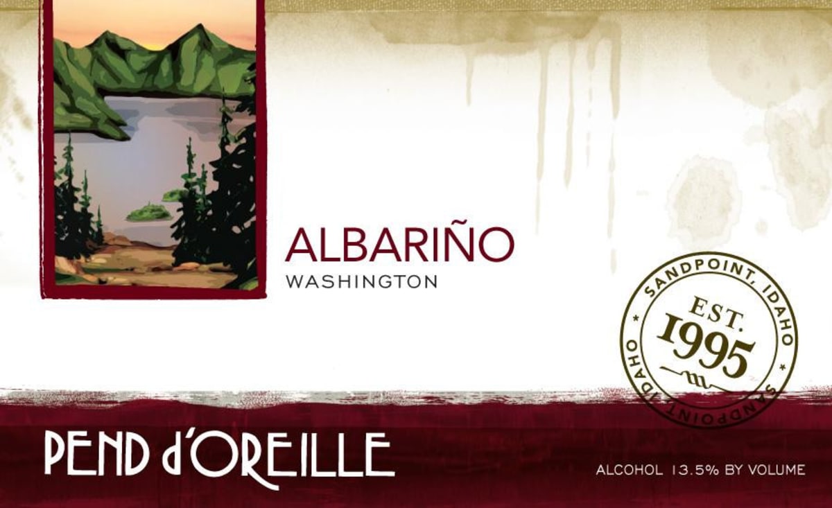 Pend d'Oreille Winery Albarino 2015 Front Label