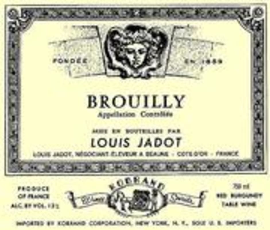 Louis Jadot Brouilly 2000 Front Label