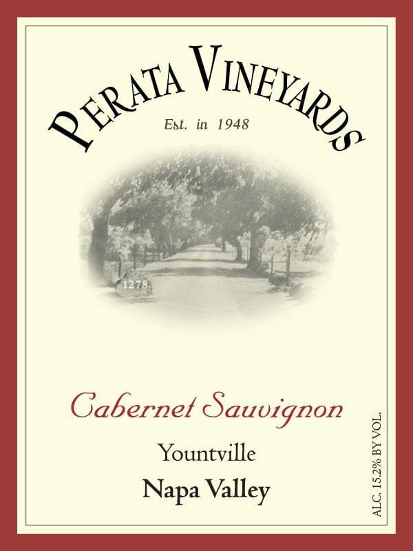 Perata Vineyards Cabernet Sauvignon 2008 Front Label