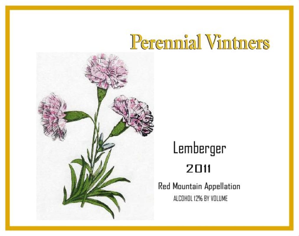 Perennial Vintners Lemberger 2011 Front Label