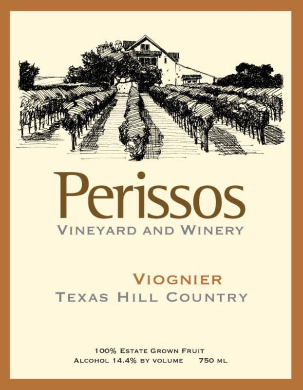 Perissos Vineyard and Winery Viognier 2012 Front Label