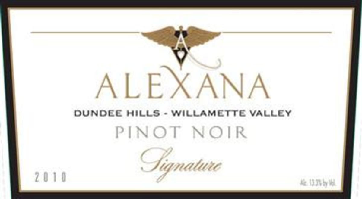 Alexana Signature Pinot Noir 2010 Front Label