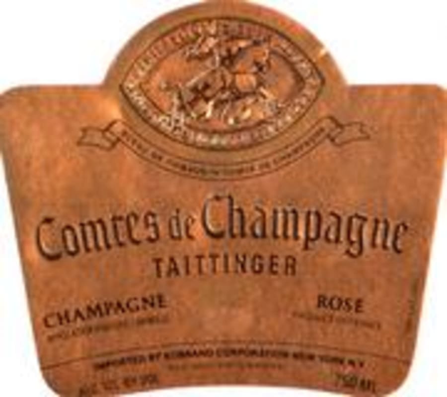 Taittinger Comtes De Champagne Rose 1991 Front Label