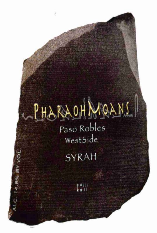 PharaohMoans Westside Syrah 2012 Front Label