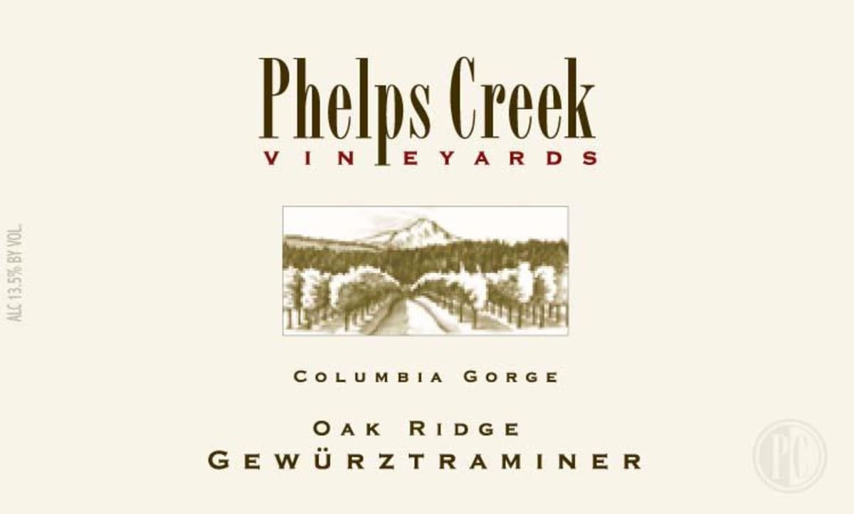 Phelps Creek Wines Oakridge Gewurztraminer 2009 Front Label