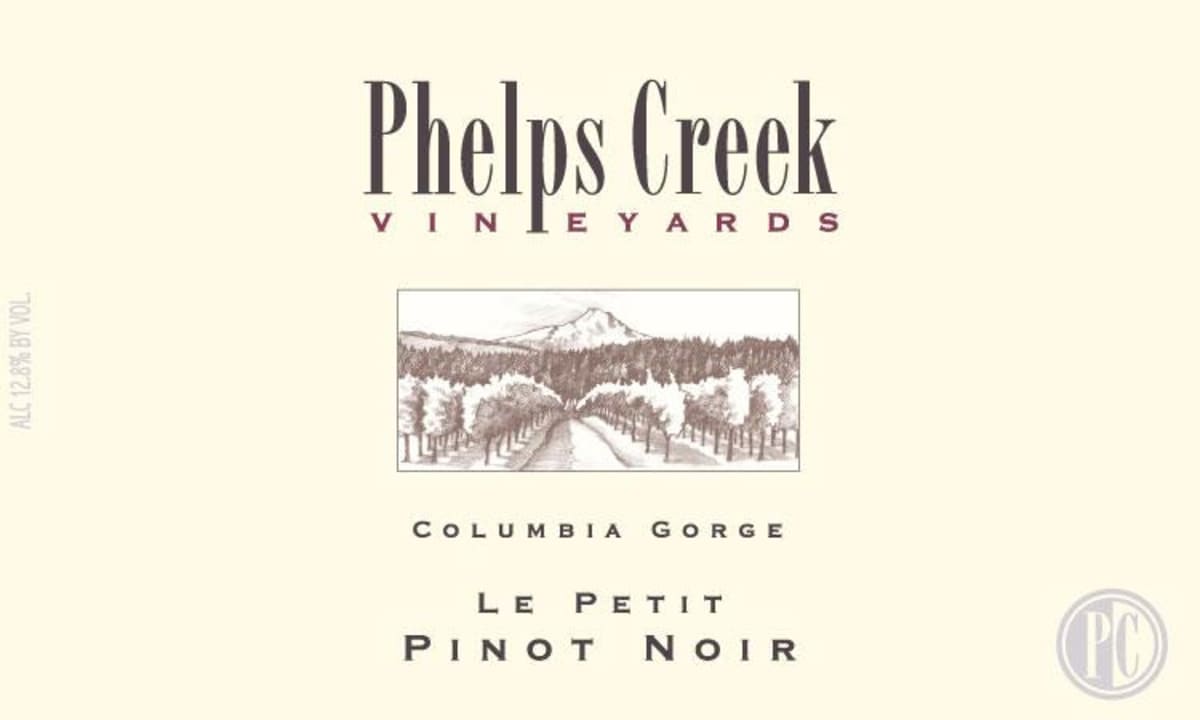 Phelps Creek Wines Le Petit Pinot Noir 2013 Front Label