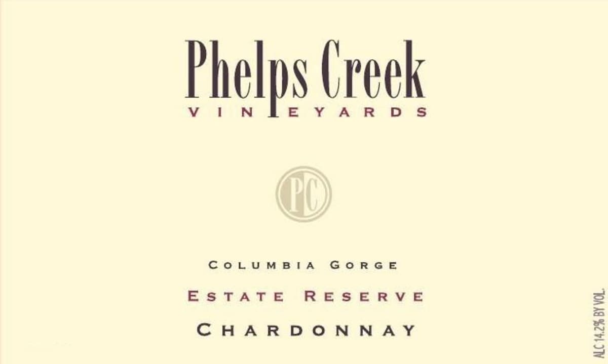 Phelps Creek Wines Estate Reserve Chardonnay 2012 Front Label