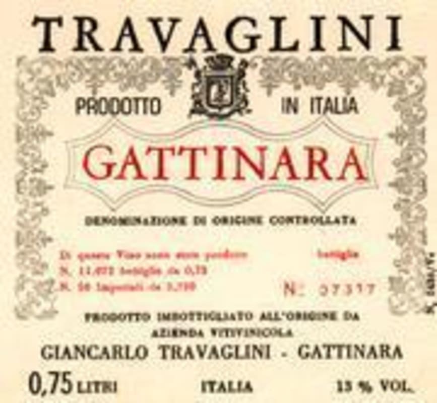 Travaglini Gattinara 1998 Front Label