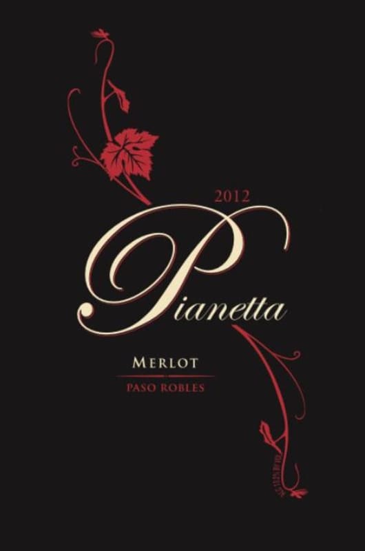 Pianetta Winery Merlot 2012 Front Label