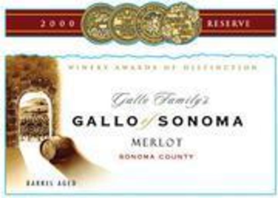 Gallo of Sonoma Merlot 2000 Front Label