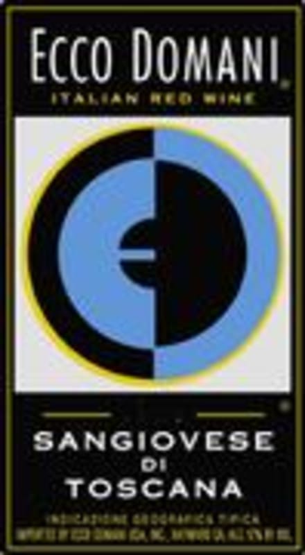 Ecco Domani Sangiovese 2001 Front Label