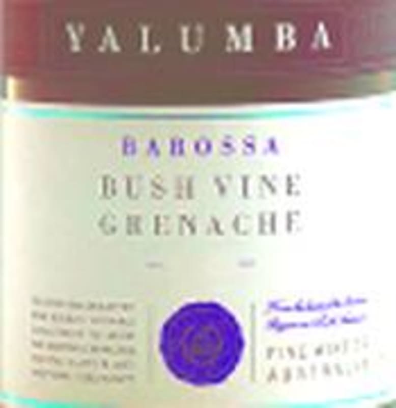 Yalumba Old Bush Vine Grenache 2000 Front Label