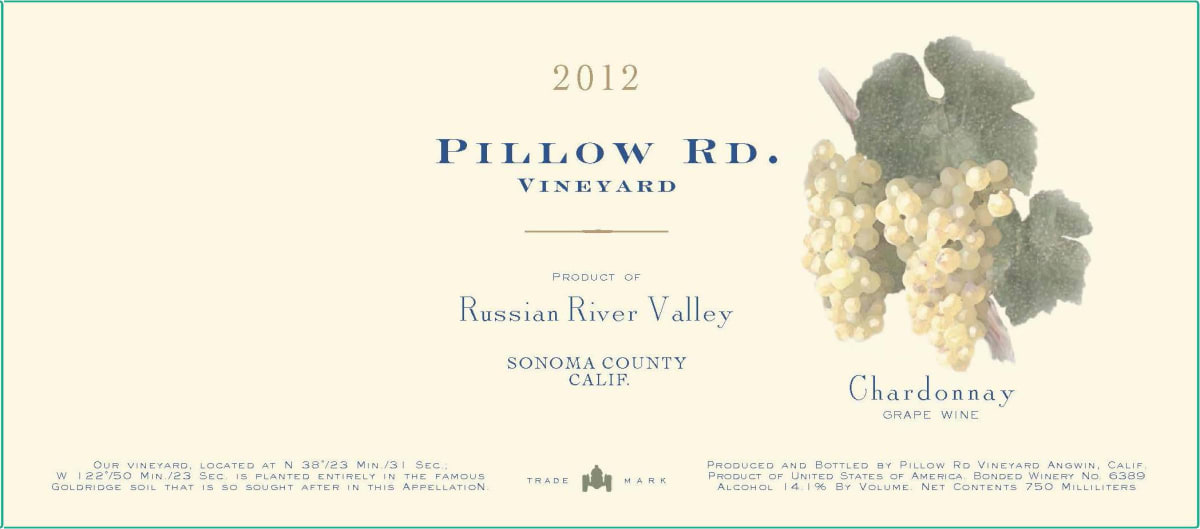 * Vineyard Chardonnay 2012 Front Label
