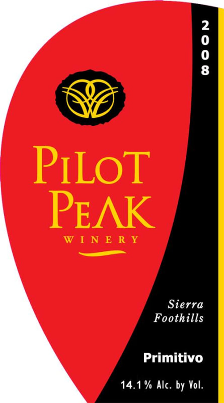 Pilot Peak Winery Primitivo 2008 Front Label