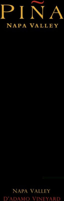 Pina Napa Valley D'Adamo Vineyard Cabernet Sauvignon 2012 Front Label