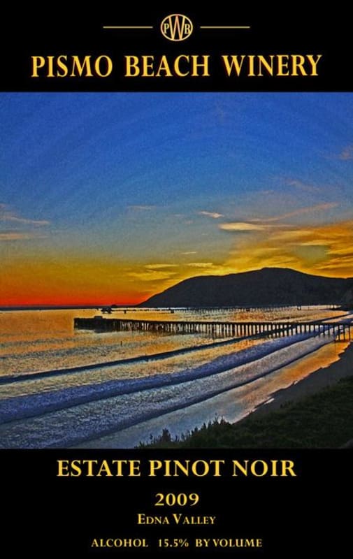 Pismo Beach Winery Estate Pinot Noir 2009 Front Label