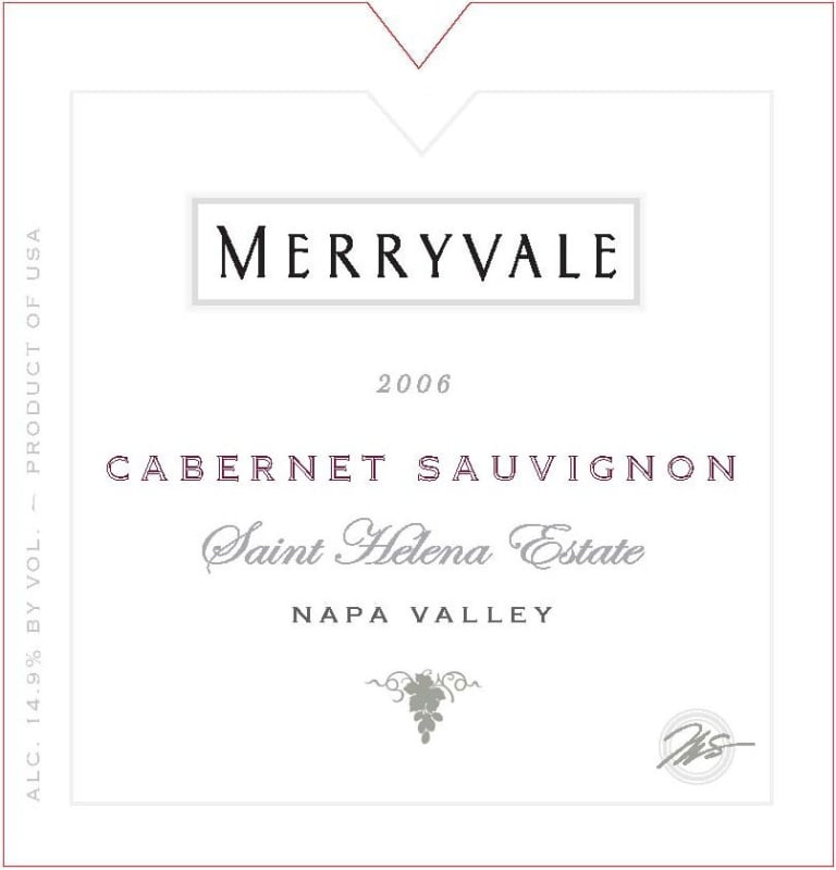 Merryvale Saint Helena Estate Cabernet Sauvignon 2006 Front Label