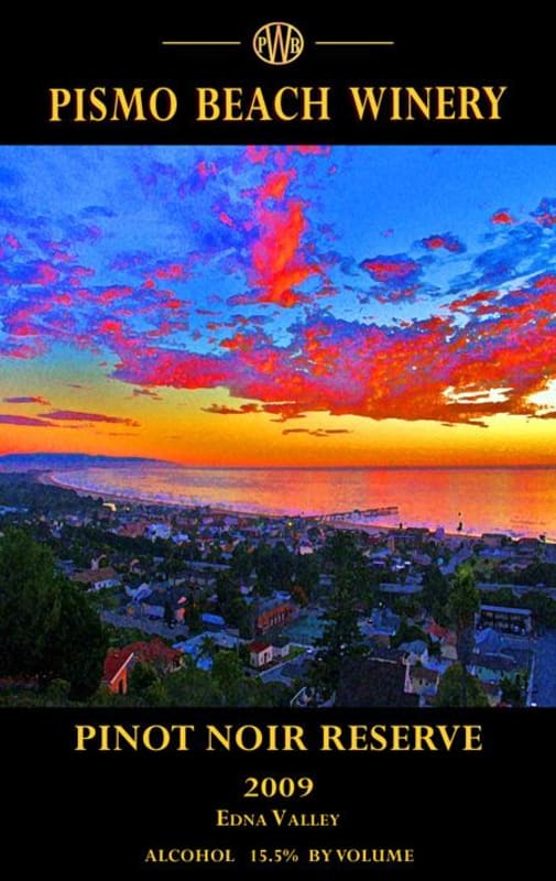 Pismo Beach Winery Reserve Pinot Noir 2009 Front Label