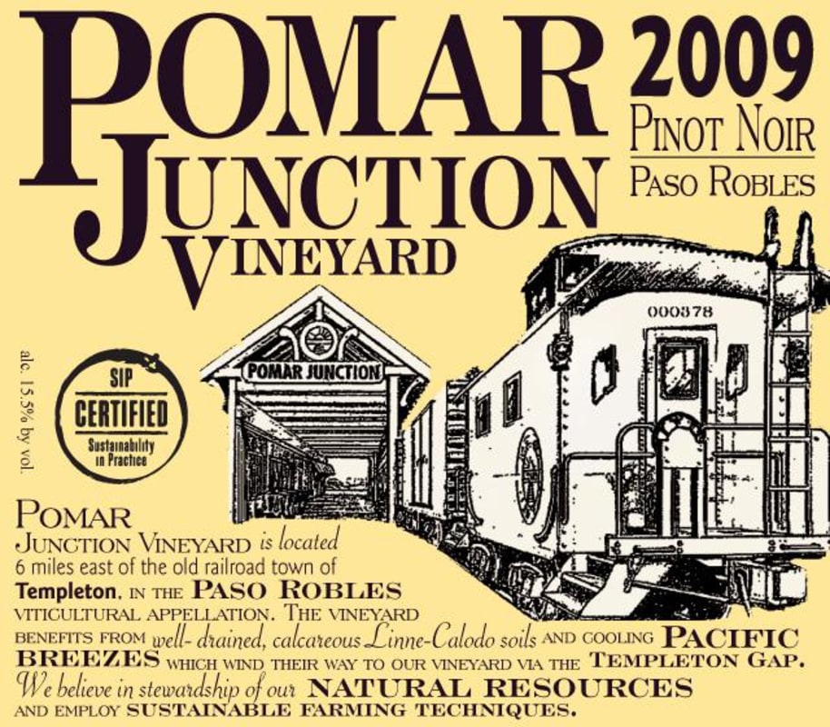 Pomar Junction Pinot Noir 2009 Front Label
