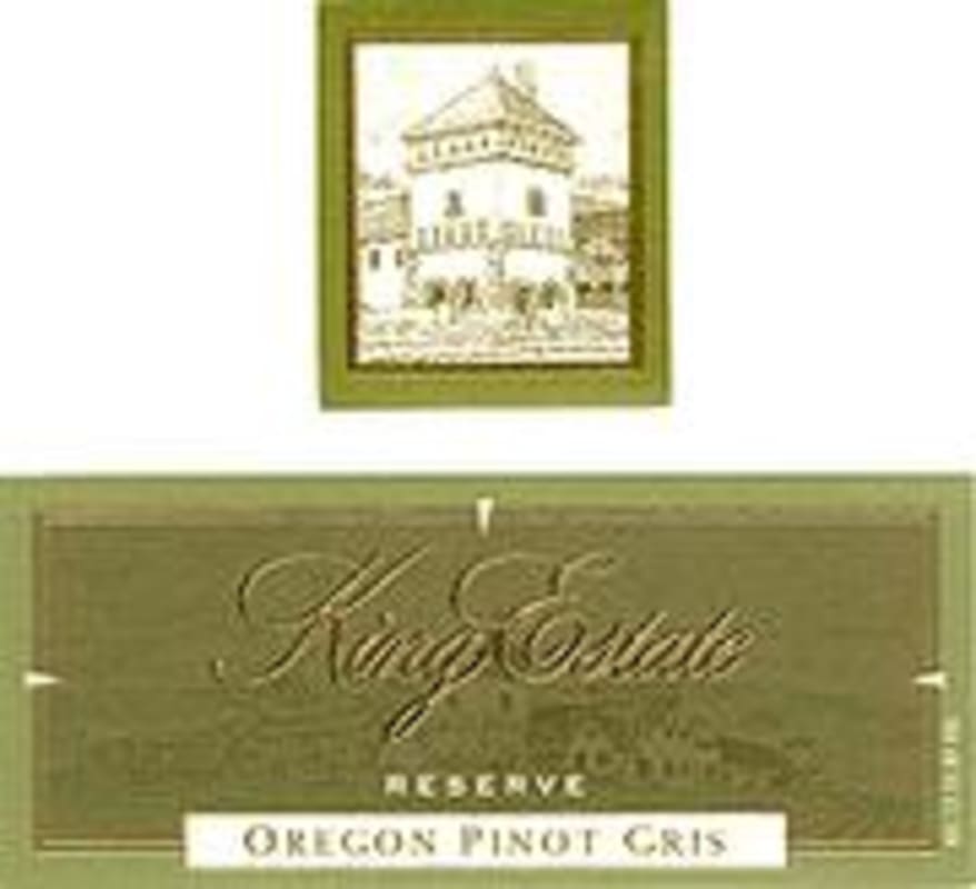 King Estate Reserve Pinot Gris 2001 Front Label