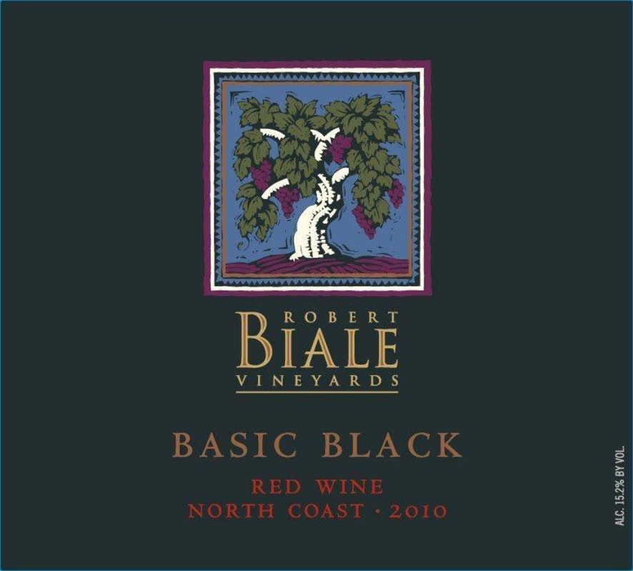 Robert Biale Vineyards Basic Black Red 2010 Front Label