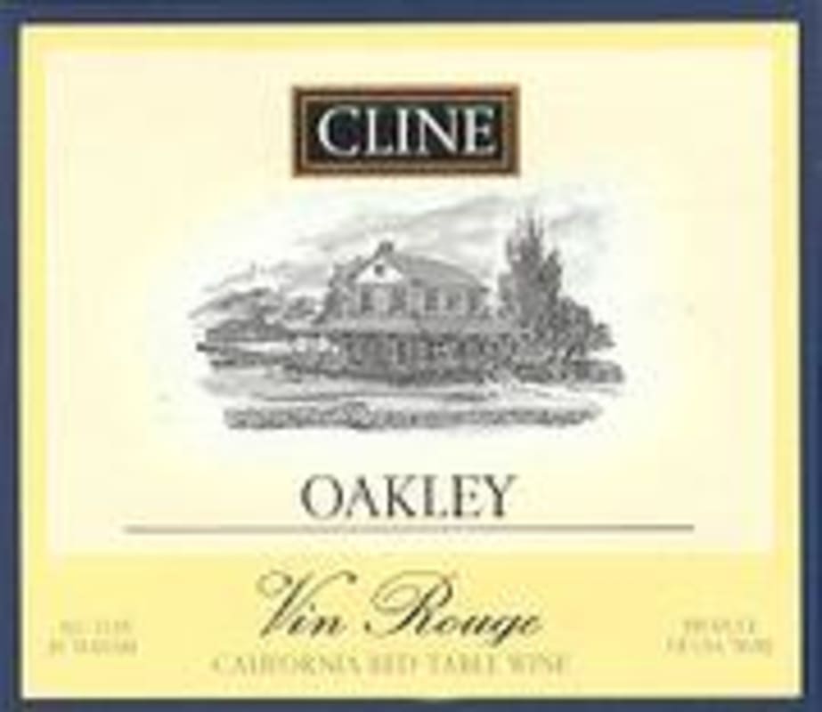 Cline Oakley Vin Rouge 2001 Front Label