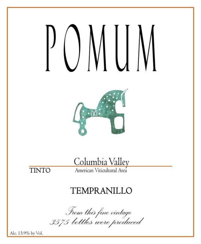 Pomum Cellars Tinto Tempranillo 2012 Front Label