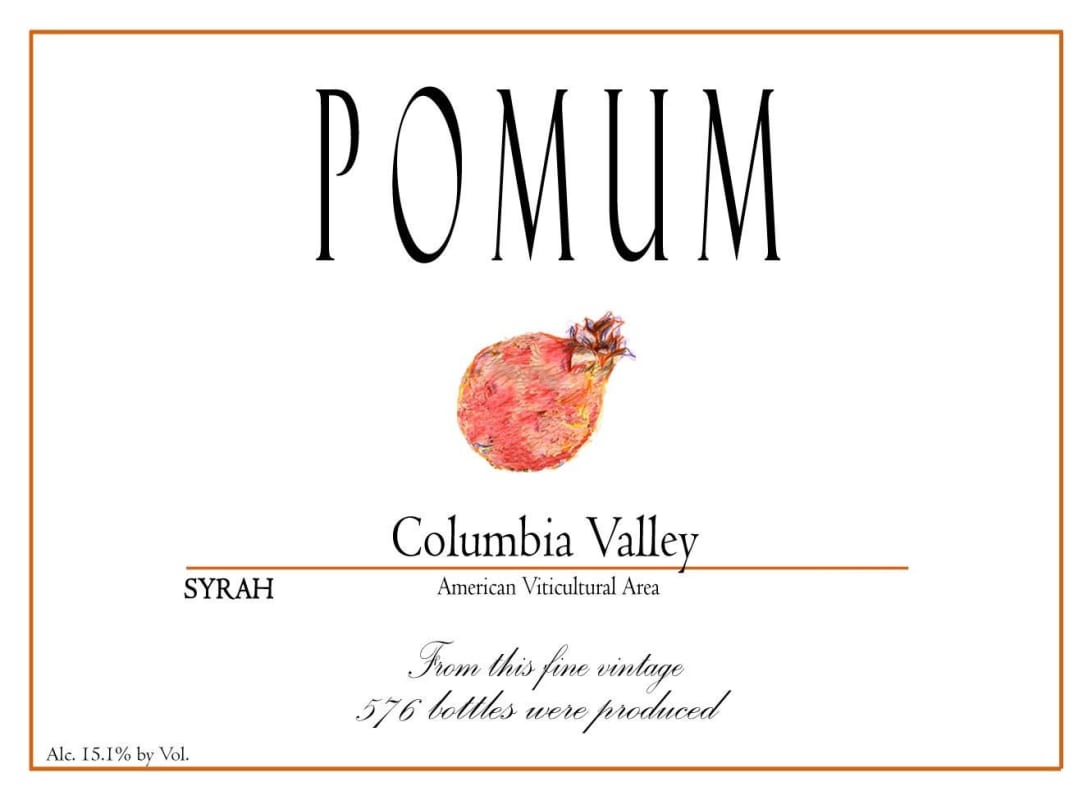 Pomum Cellars Syrah 2011 Front Label