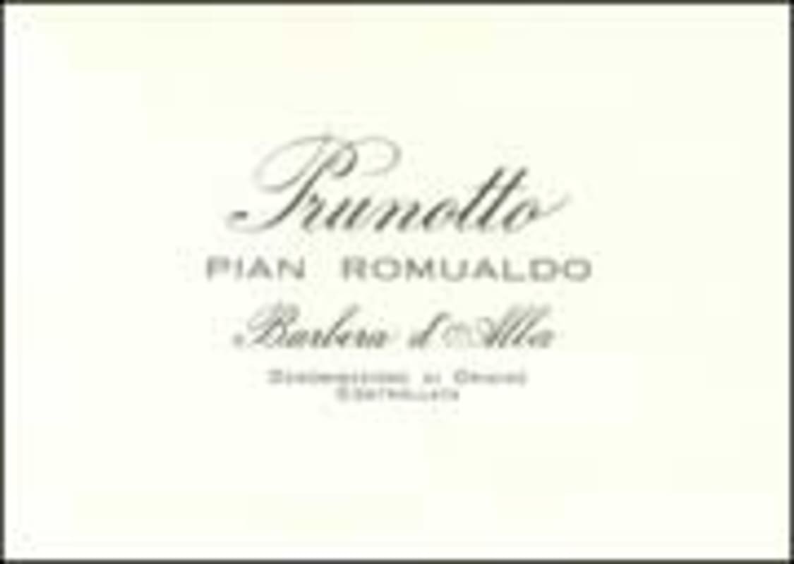 Prunotto Barbera d'Alba Pian Romualdo 1999 Front Label