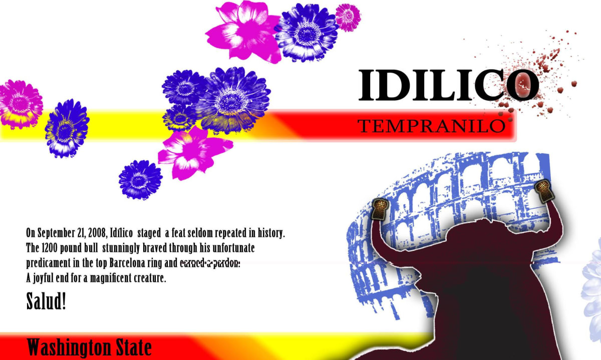 Pomum Cellars Idilico Tempranillo 2010 Front Label
