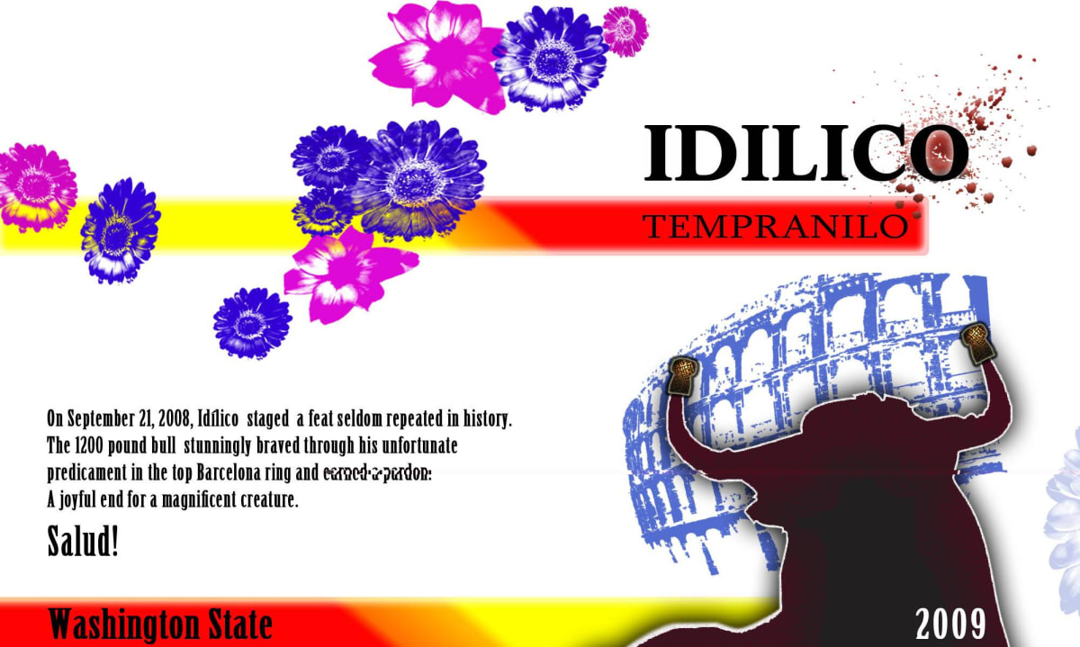 Pomum Cellars Idilico Tempranillo 2009 Front Label