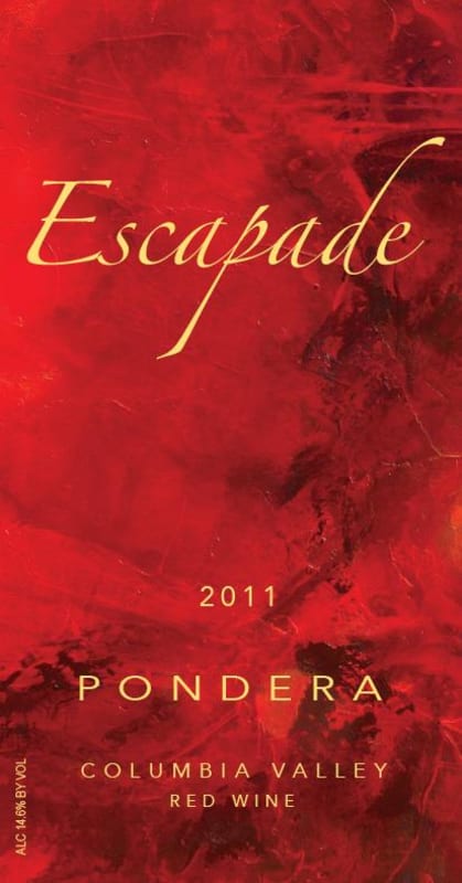 Pondera Winery Escapade 2011 Front Label
