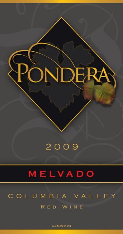 Pondera Winery Melvado 2009 Front Label